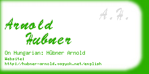 arnold hubner business card