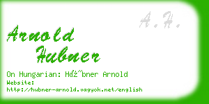 arnold hubner business card